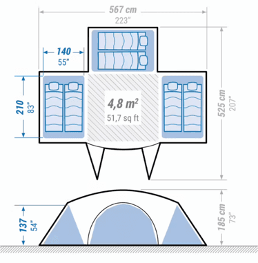 Planta — Tenda 6 Pessoas
